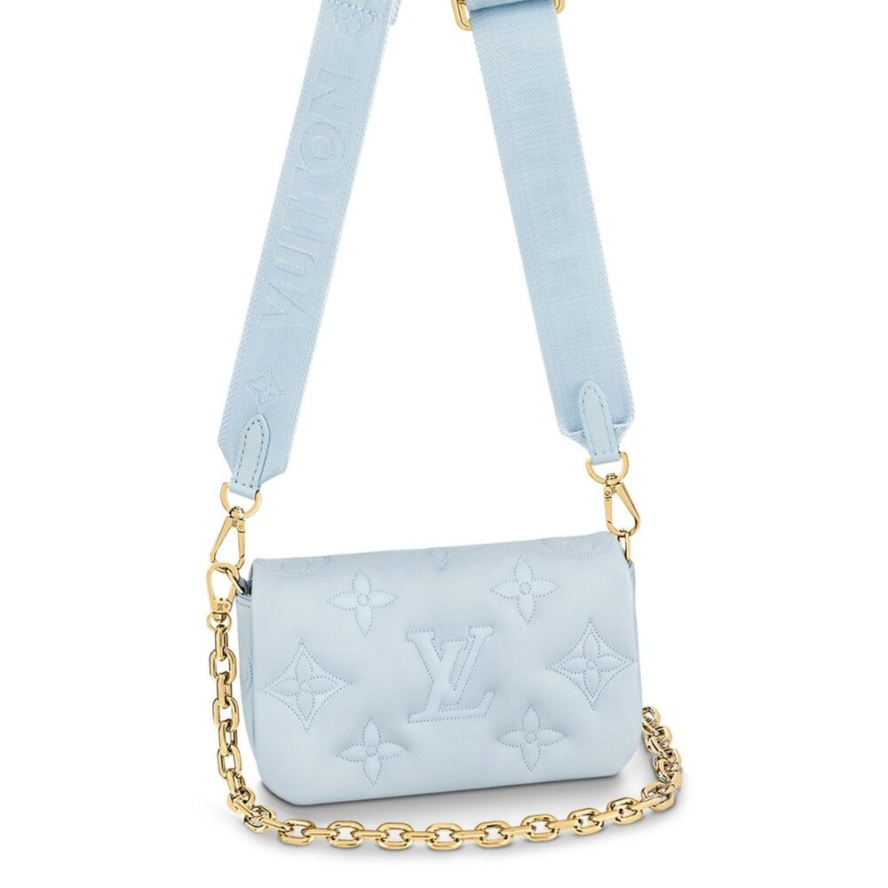 Louis Vuitton Wallet on Strap w/ Removable Chain in Bubblegum Glacier Calfskin